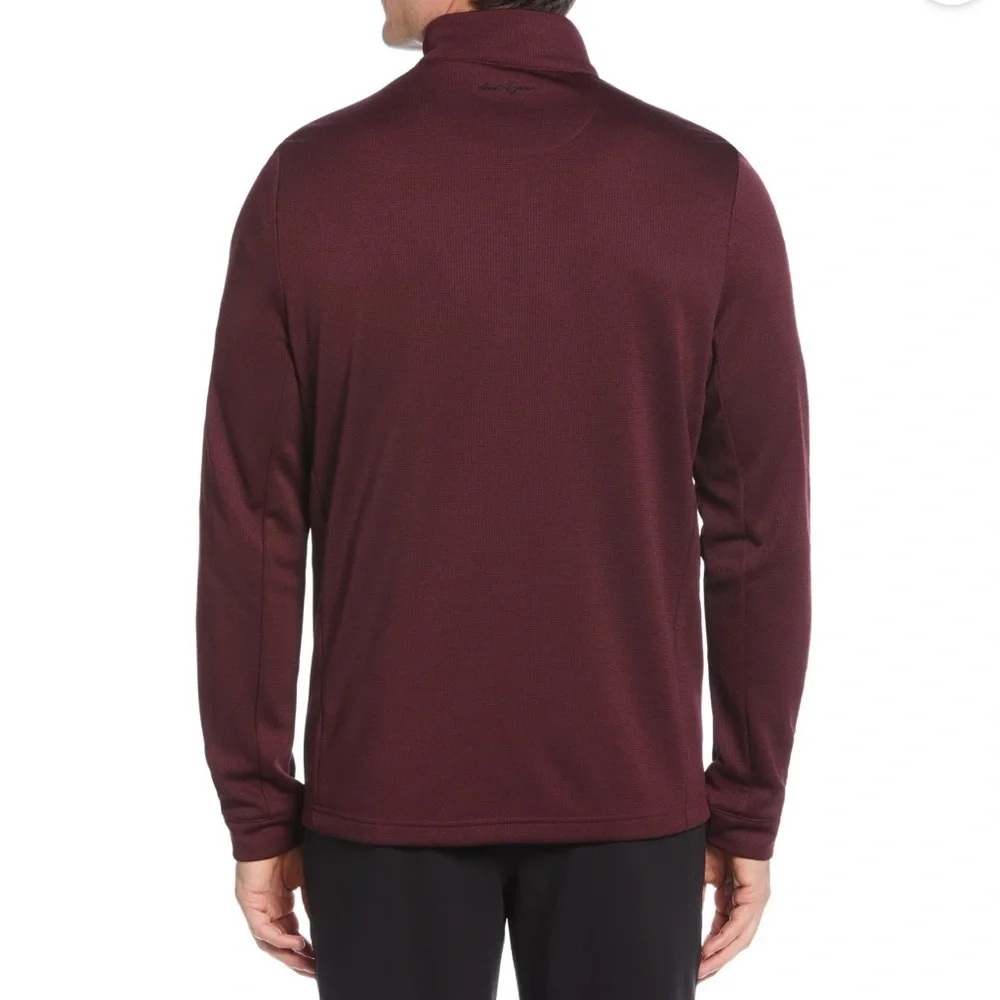 Ben Hogan Performance Golf 1/4 Zip Red Pullover Men's 2XL Micro Jacquard Cover - Picture 2 of 16